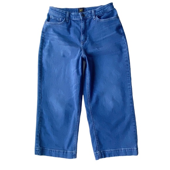 Lee Jeans Womens Size 10 Barrel Leg Wide Leg Crop Retro High Rise Waist - Picture 1 of 9